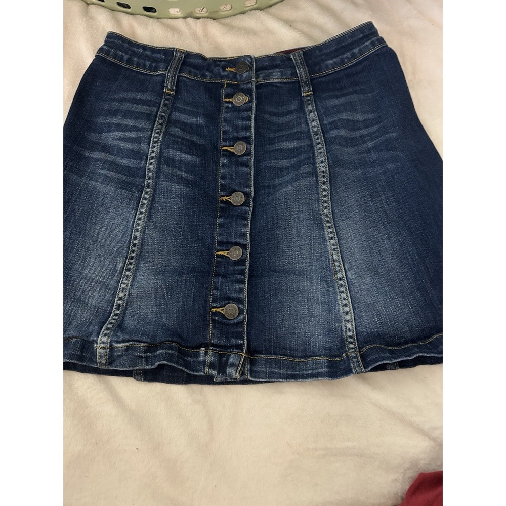 Cello Denim Skirt‎ Medium Button Down